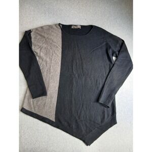 Ply 100 Cashmere Sweater XL Lagenlook Assymetric Minimalist Arsty Contemporary